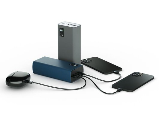 Внешний аккумулятор OLMIO QR-30, 30000mAh, space-gray